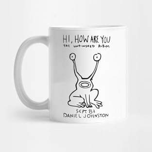 Hi How Are You Daniel Johnston T-Shirt As Worn by Kurt Cobain from The Nirvana Rock Band 80s 90s Retro Vintage Mug